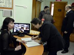 Момент регистрации гостей